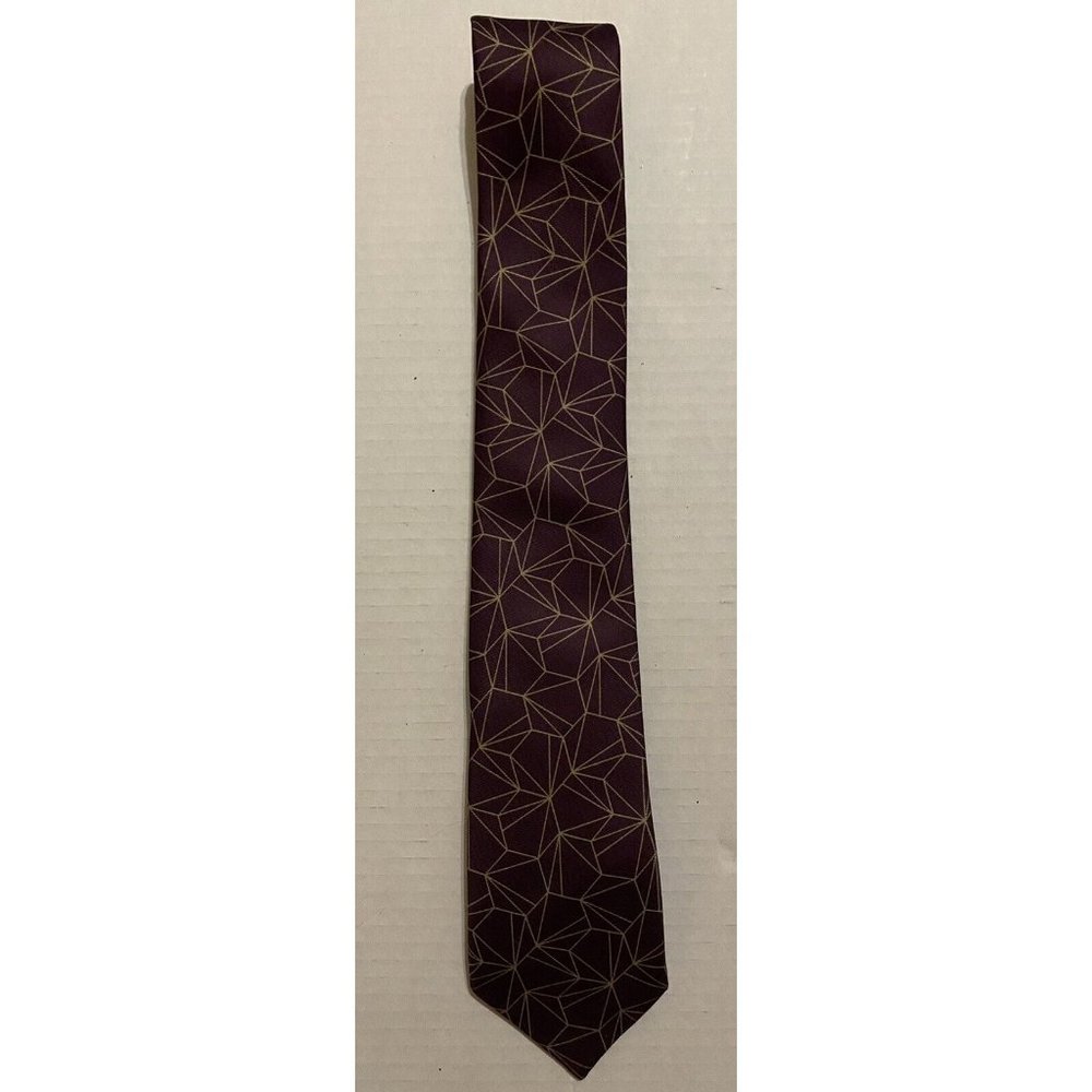 Knotty Tie Co Purple Geometric Print Handmade in USA Tie